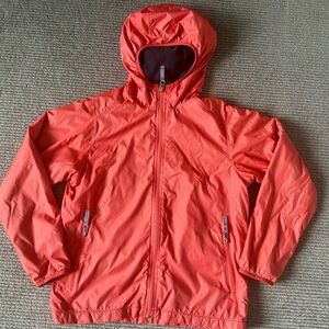 The North Face Fleece Lined Windbreaker Jacket Orange Youth Large 14/16